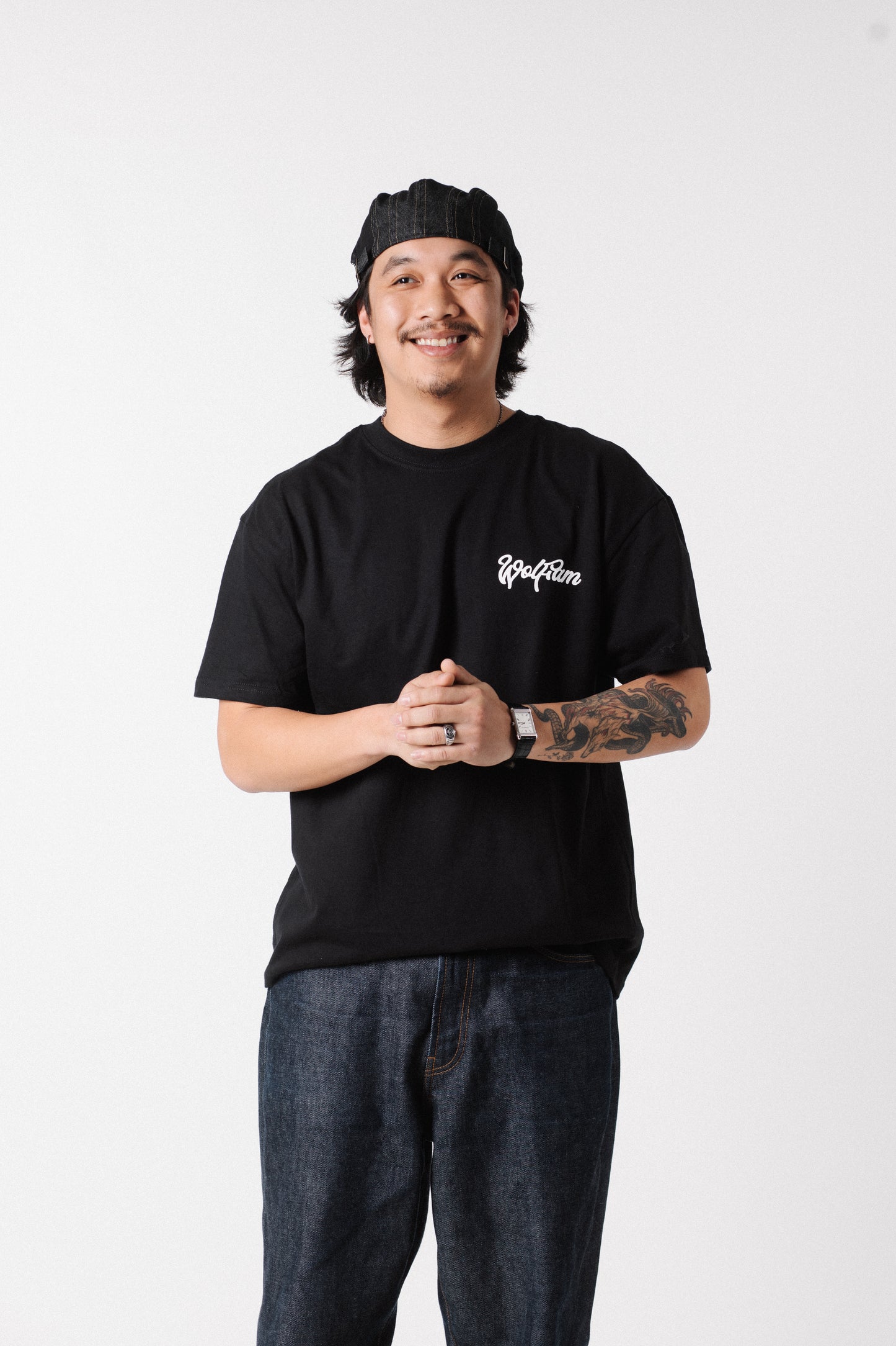 TEE SHIRT WOLFAM NOIR "3WOLF"